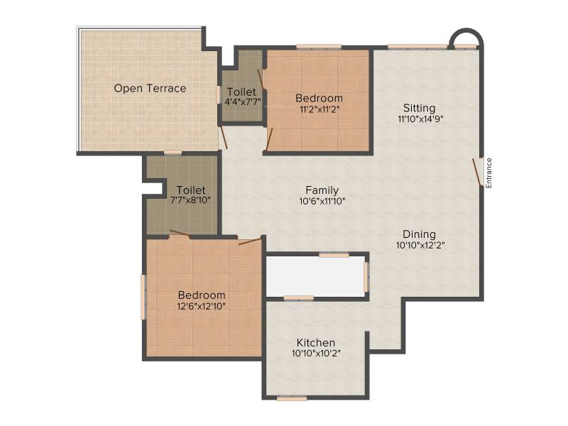 Flairalliance Atrium (2BHK+2T (1,428 sq ft) 1428 sq ft)