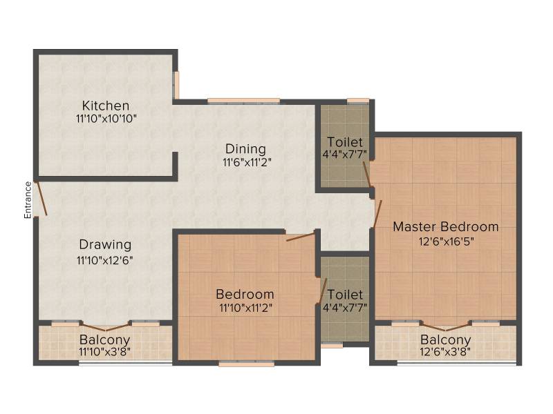 Flairalliance Atrium (2BHK+2T (1,342 sq ft) 1342 sq ft)