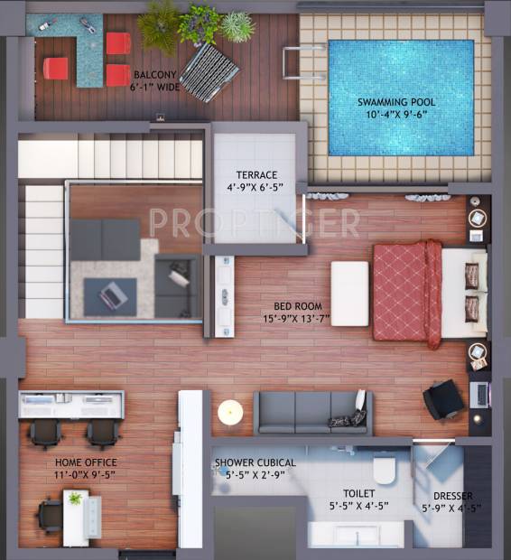 Viridian WTC Riverside Residences (2BHK+2T (2,020 sq ft) 2020 sq ft)