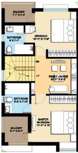 Shrachi Neer (2BHK+3T (622 sq ft) + Pooja Room 622 sq ft)