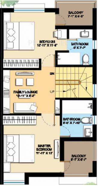 Shrachi Neer (2BHK+3T (730 sq ft) + Pooja Room 730 sq ft)