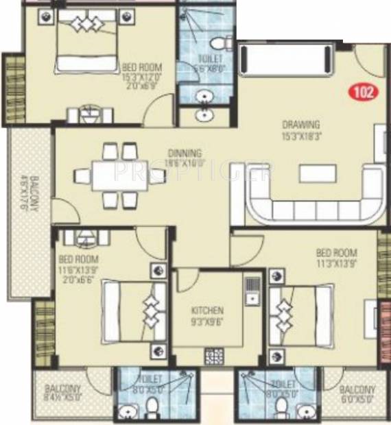 SDC Ganesh Kripa (3BHK+3T (2,020 sq ft) 2020 sq ft)