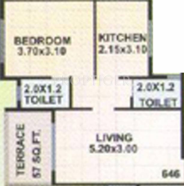 Nimbeshwar Mahadev Group Garden (1BHK+2T (690 sq ft) 690 sq ft)