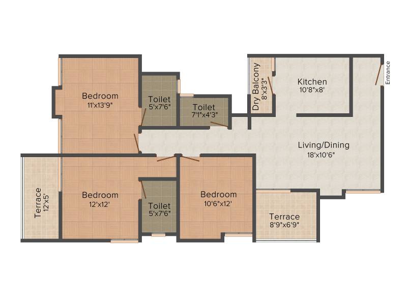 Prapti Scrum Utkrash (3BHK+3T (1,410 sq ft) 1410 sq ft)