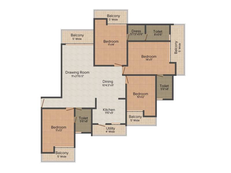 Vishal Pinnacle Tower (4BHK+3T (2,248 sq ft) 2248 sq ft)