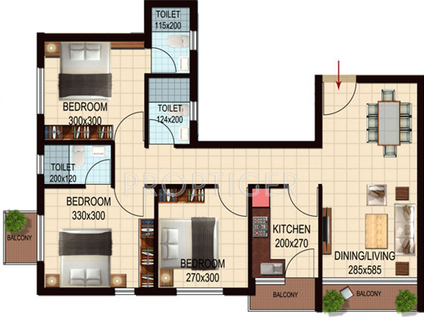 Nucleus Zephyr (3BHK+3T (1,016 sq ft) 1016 sq ft) Nucleus Zephyr (3BHK+3T (1,016 sq ft) 1016 sq ft)