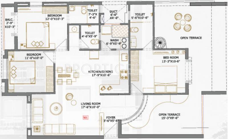 JB Developers Element Rise (3BHK+3T (3,175 sq ft) 3175 sq ft)