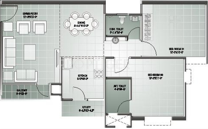Satya Star Residency (2BHK+2T (1,200 sq ft) 1200 sq ft)