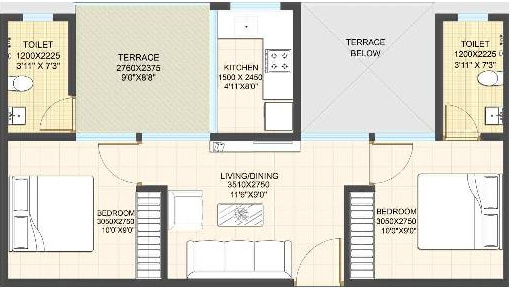 Xrbia Eiffel City Phase 2 (2BHK+2T (650 sq ft) 650 sq ft)