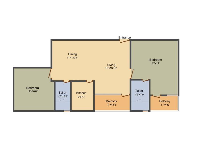 DVA Ixora (3BHK+2T (1,080 sq ft) 1080 sq ft)