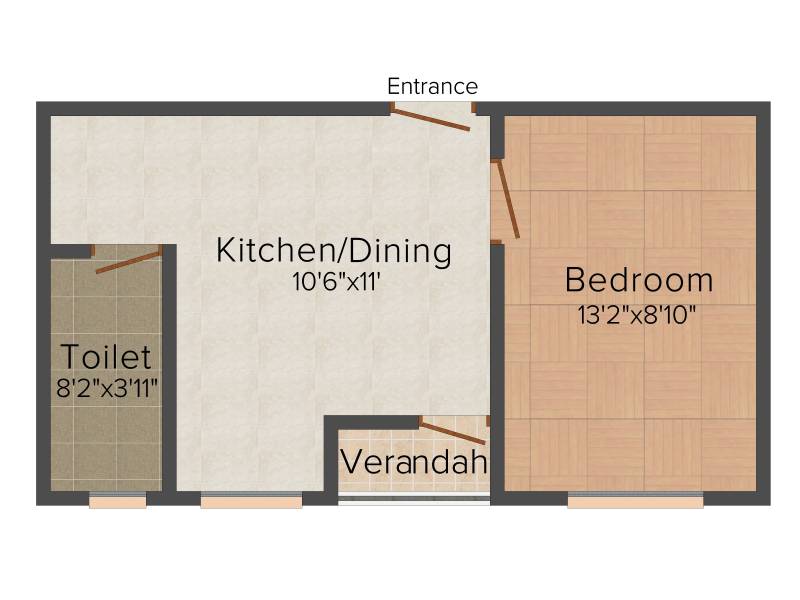 Shiba Ishan Apartment (1BHK+1T (487 sq ft) 487 sq ft)