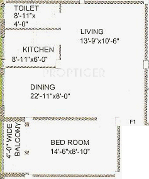 Cosmic Enclave (1BHK+1T (423 sq ft) 423 sq ft)