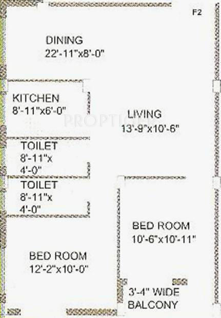Cosmic Enclave (2BHK+2T (821 sq ft) 821 sq ft)