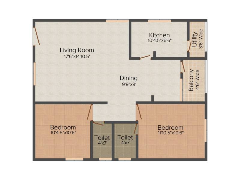 Kalyan Habitat (2BHK+2T (1,120 sq ft) 1120 sq ft)