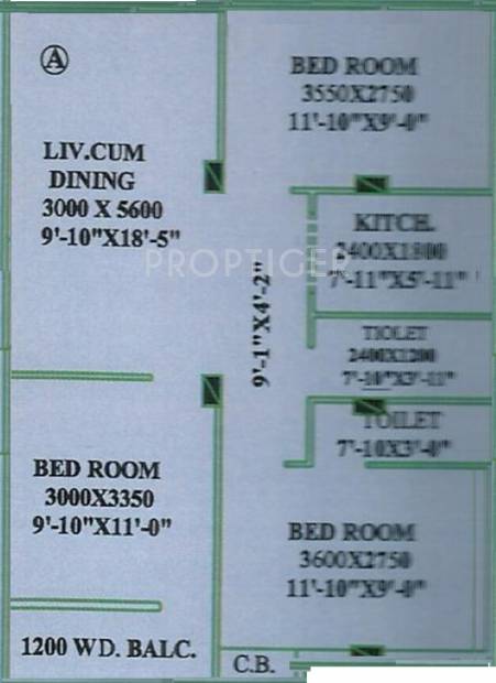 Satyam Construction Sanchita Residency (3BHK+2T (1,040 sq ft) 1040 sq ft)