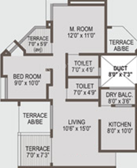 VK Silver Nest (2BHK+2T (903 sq ft) 903 sq ft)