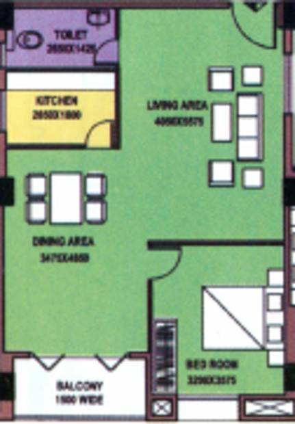 Barrackpore Akashdeep (1BHK+1T (938 sq ft) 938 sq ft)