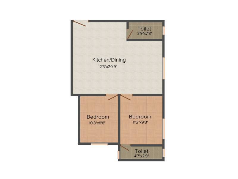 Subha Swarna Latika (2BHK+1T (811 sq ft) 811 sq ft)