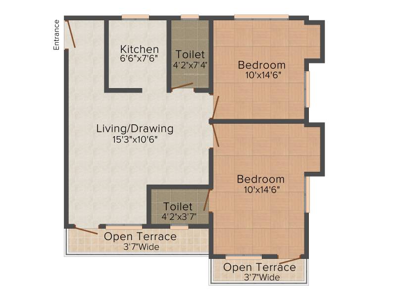 Isha Nanda Enclave (2BHK+2T (1,069 sq ft) 1069 sq ft)