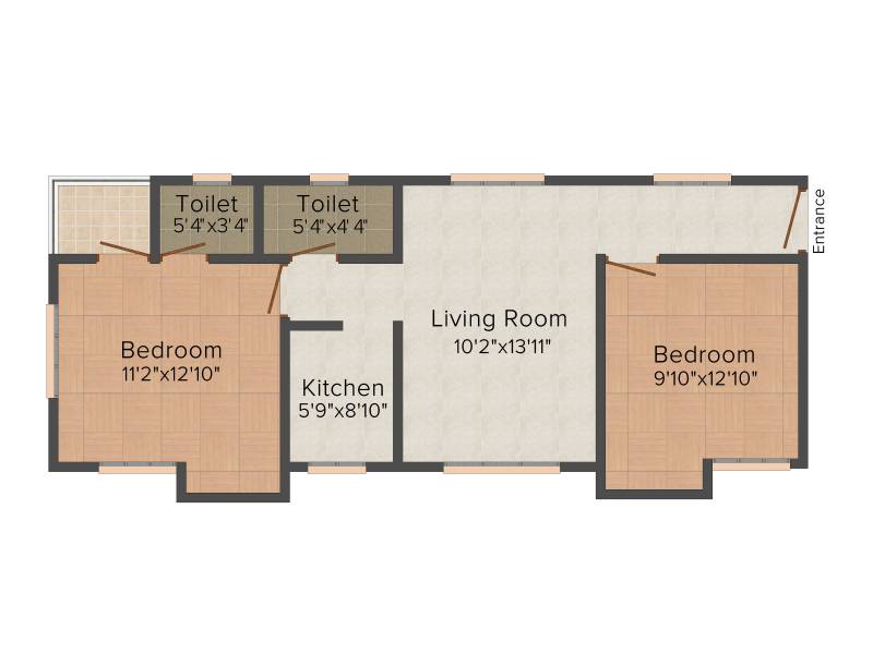 Isha Nanda Enclave (2BHK+2T (1,097 sq ft) 1097 sq ft)