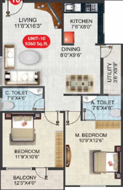 TR Builders and developers Anand Enclave (2BHK+2T (1,060 sq ft) 1060 sq ft)