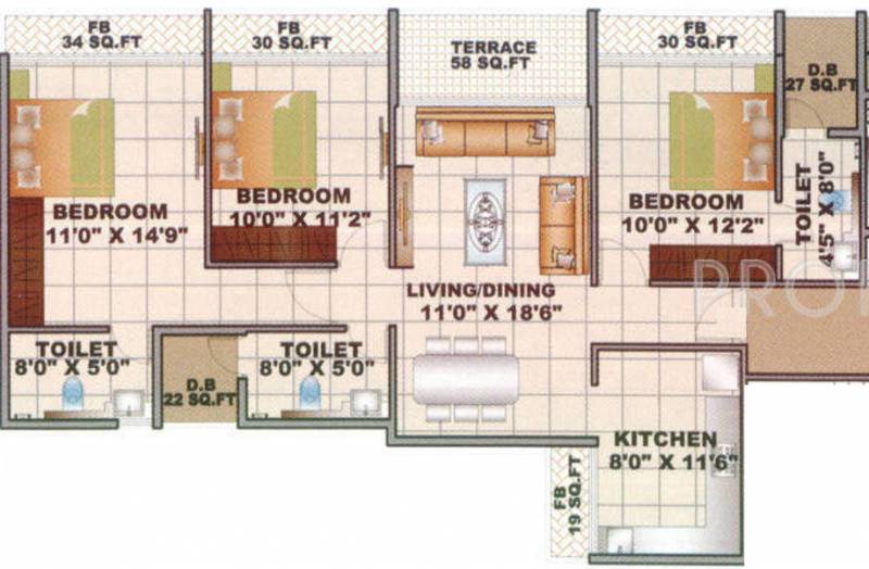 Sai Apramit (3BHK+3T (1,681 sq ft) 1681 sq ft)