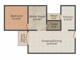 Maa Kanha Heights (1BHK+1T (823 sq ft) 823 sq ft) Maa Kanha Heights (1BHK+1T (823 sq ft) 823 sq ft)