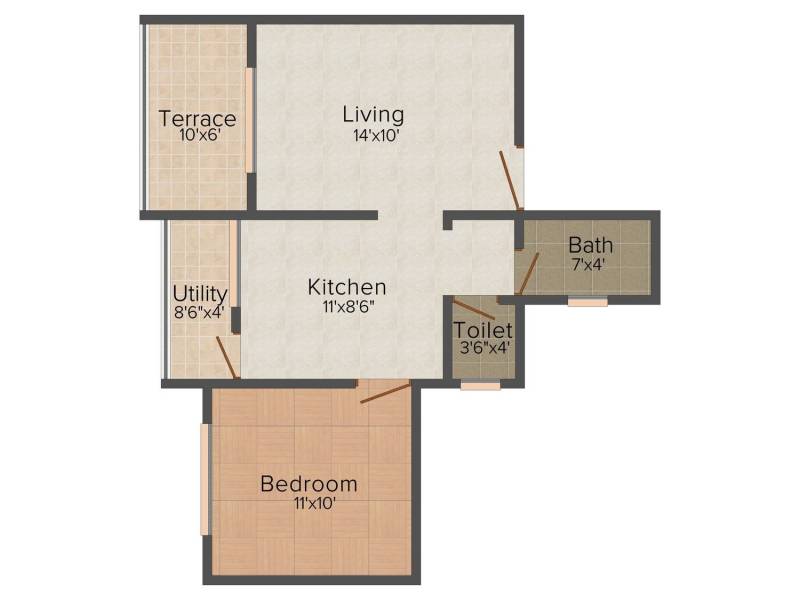 Trimurti Sukhswapna (1BHK+1T (640 sq ft) 640 sq ft)