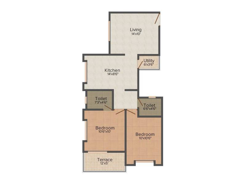 Trimurti Sukhswapna (2BHK+2T (848 sq ft) 848 sq ft)