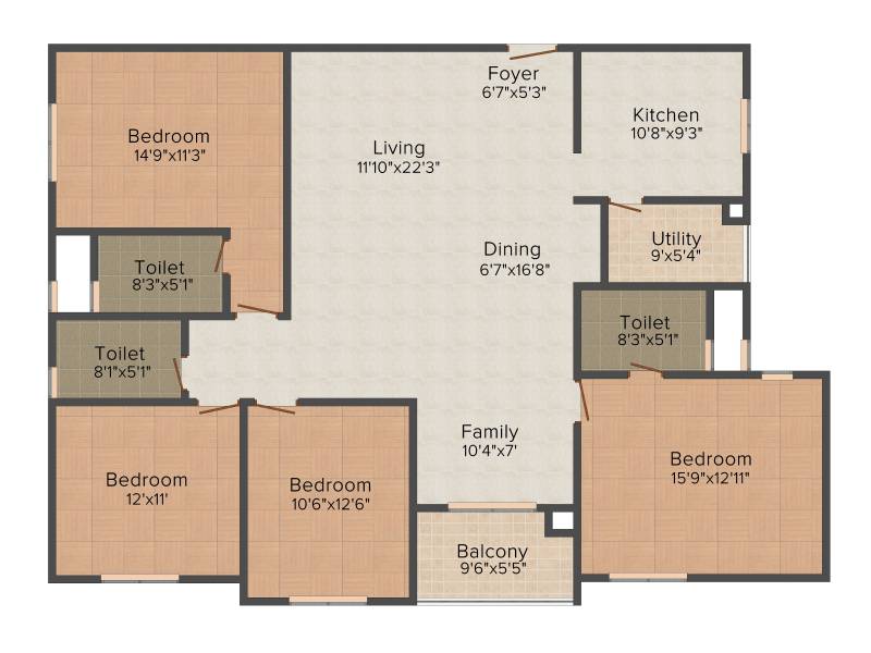 Mahindra Ashvita (4BHK+3T (2,035 sq ft) 2035 sq ft)