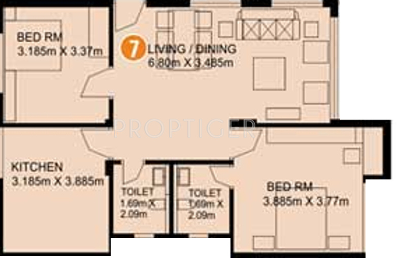 Naresh Pallkhi Enclave (2BHK+2T (1,173 sq ft) 1173 sq ft)