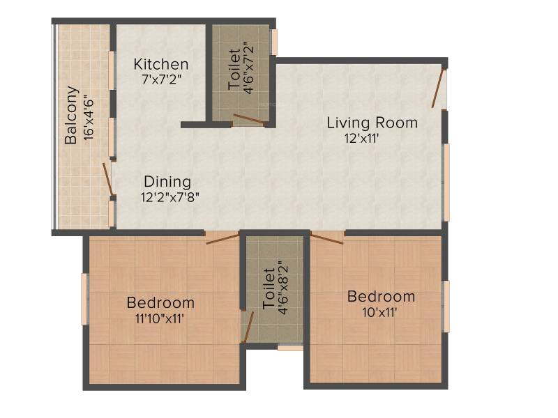 Kumari Sri Nilayam (2BHK+2T (1,100 sq ft) 1100 sq ft)