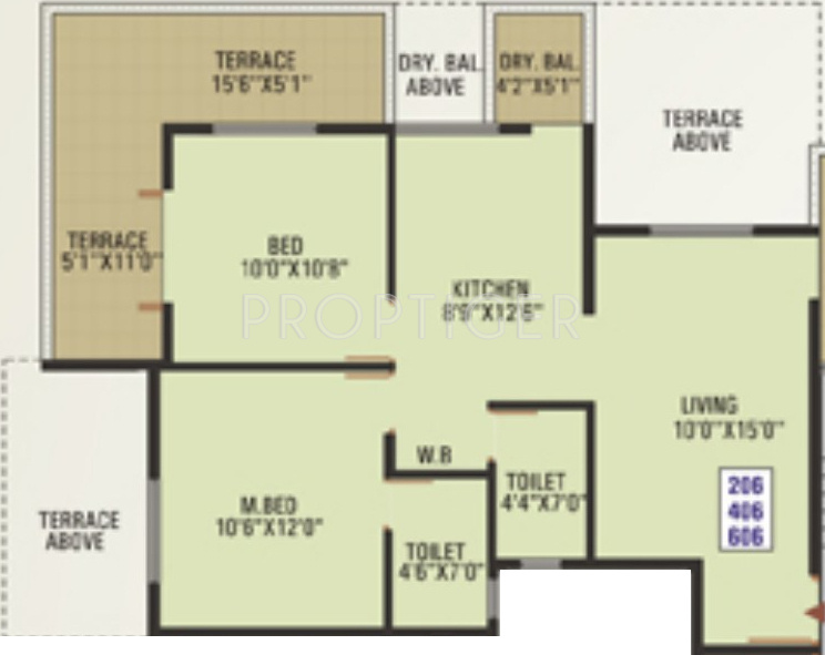 Swaraaj Pride (2BHK+2T (1,086 sq ft) 1086 sq ft)