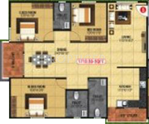 Navya Nidhi (3BHK+3T (1,719 sq ft) 1719 sq ft)