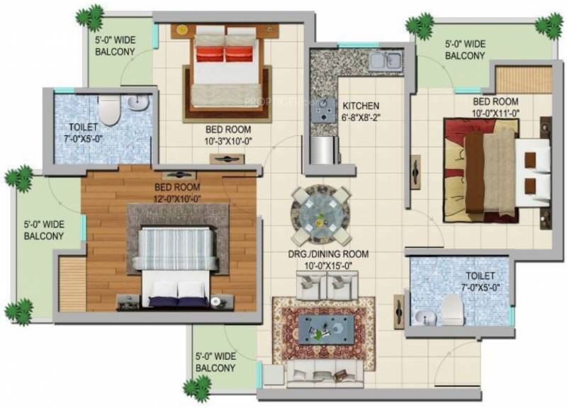 Sarvottam Shree (3BHK+2T (1,300 sq ft) 1300 sq ft)