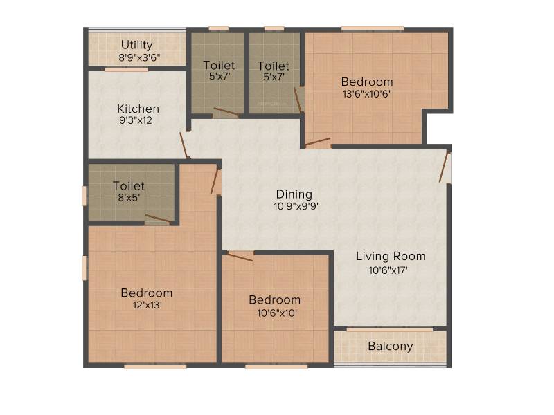 Clavier The Legend (3BHK+3T (1,410 sq ft) 1410 sq ft)