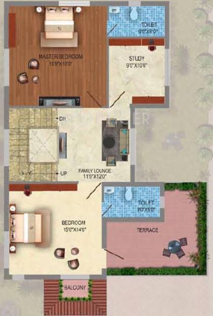 Elysium Villa Primero (3BHK+3T (2,700 sq ft) 2700 sq ft)