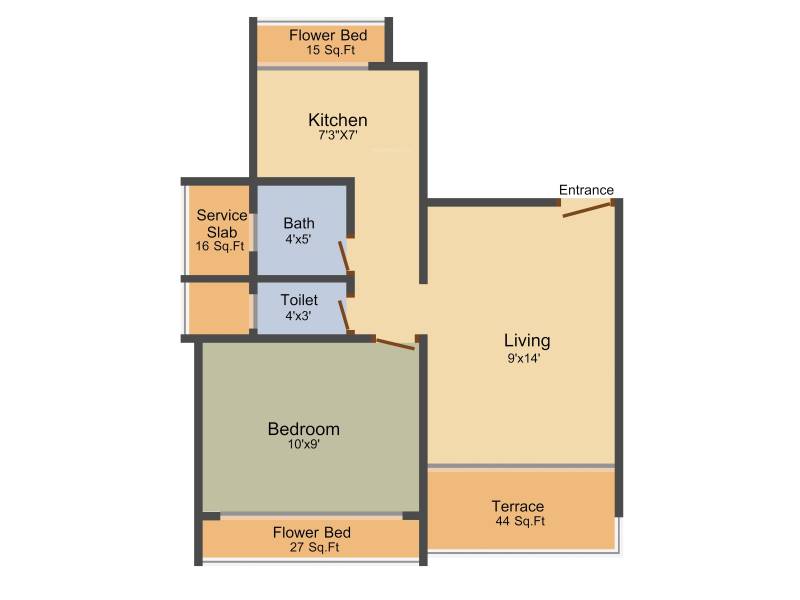 Chamunda Hill Crest (1BHK+2T (675 sq ft) 675 sq ft)
