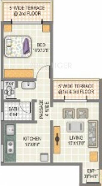 Prakash Planet (1BHK+1T (623 sq ft) 623 sq ft)