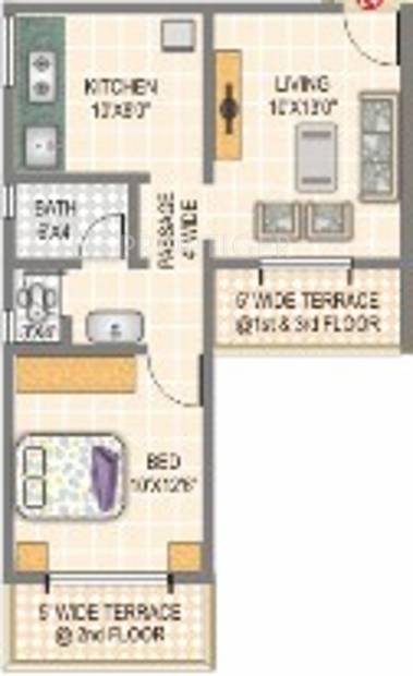 Prakash Planet (1BHK+1T (602 sq ft) 602 sq ft)