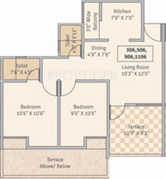 SRK Developers Mango Nest (2BHK+2T (895 sq ft) 895 sq ft)