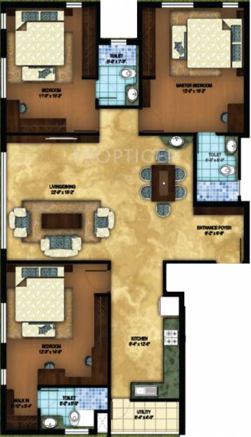 Vista Spaces Azure (3BHK+3T (1,475 sq ft) 1475 sq ft)