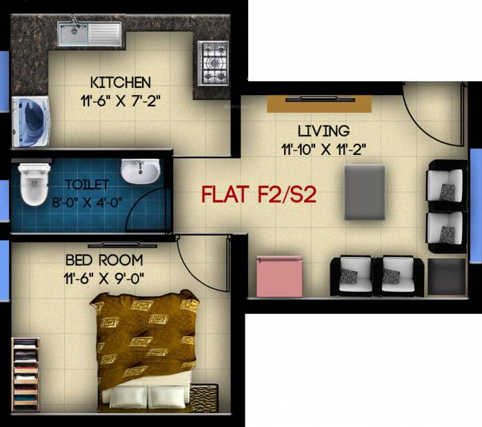 Sharma Serene Shell (1BHK+1T (512 sq ft) 512 sq ft)
