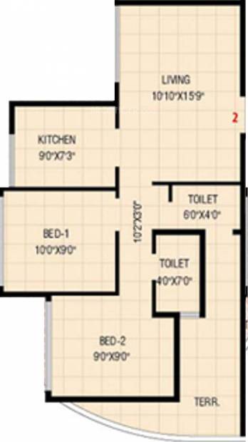 Neelkanth Krupa (2BHK+2T (875 sq ft) 875 sq ft)