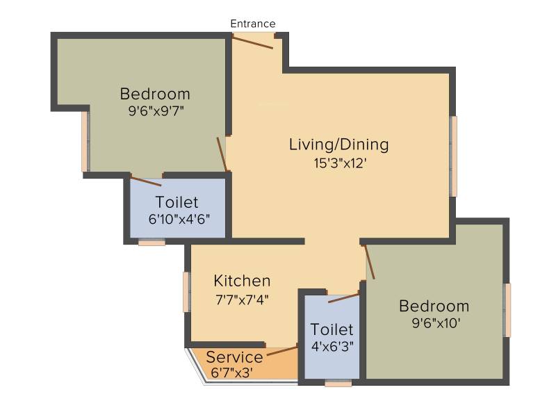 Guru Sri Dhanya (2BHK+2T (770 sq ft) 770 sq ft)