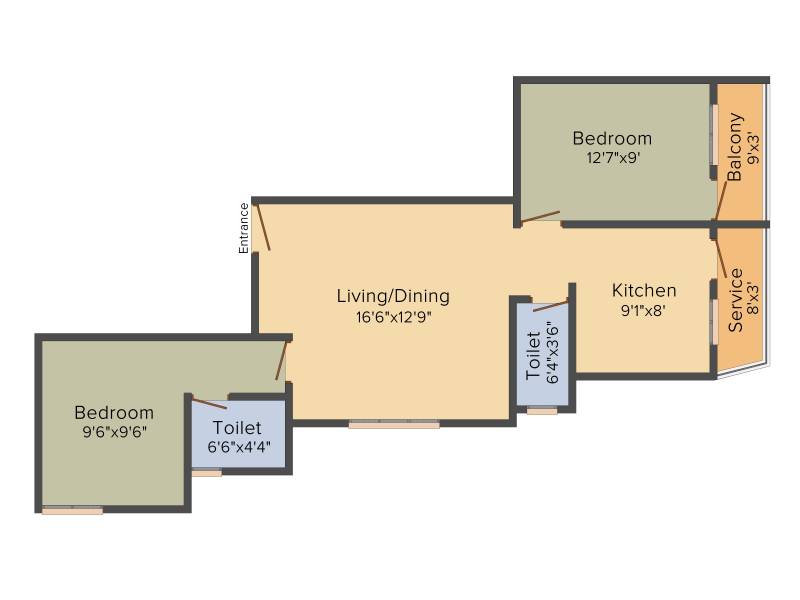 Guru Sri Dhanya (2BHK+2T (860 sq ft) 860 sq ft)