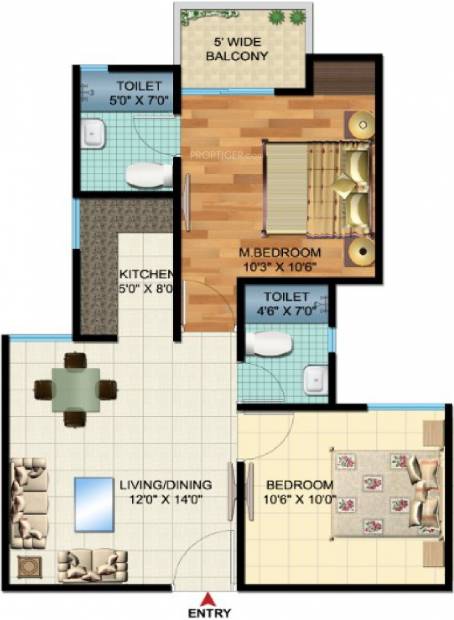 Paradise The Cadence (2BHK+2T (750 sq ft) 750 sq ft)
