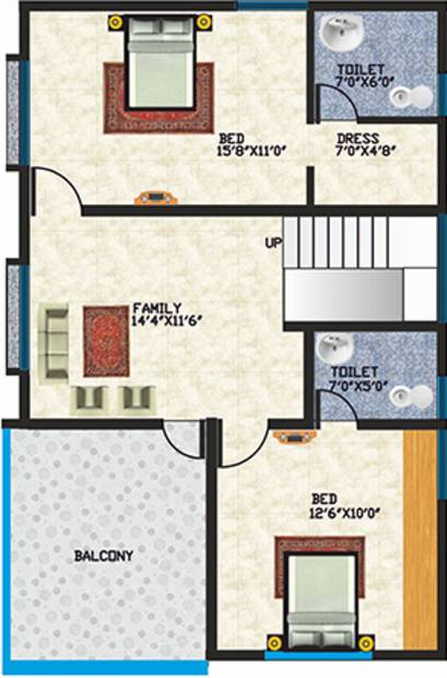Global Green Apple Villas (3BHK+3T (1,826 sq ft) 1826 sq ft)