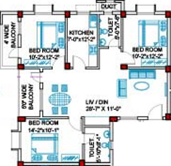 Jupiter Acrux Commanders Acropolis (3BHK+2T (1,487 sq ft) 1487 sq ft)