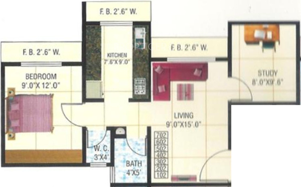 Himanshu Astavinayak Vastu Prakalp (1BHK+1T (600 sq ft)   Study Room 600 sq ft)
